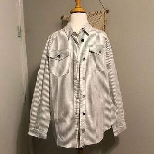 Missguided Pinstripe Oversized Boyfriend Shirt